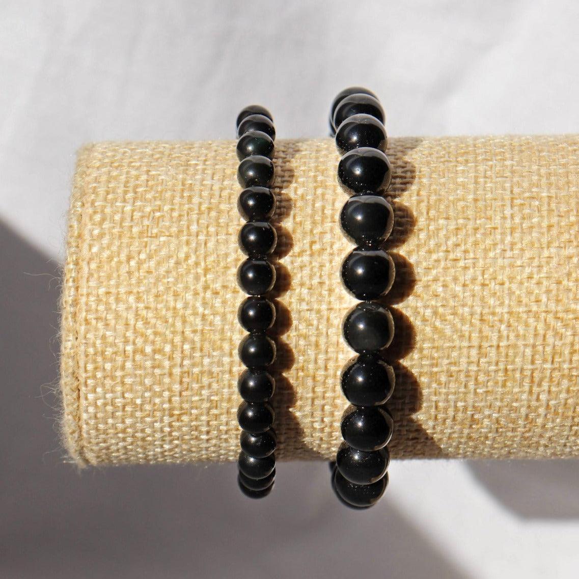 Bracelet en Obsidienne noire