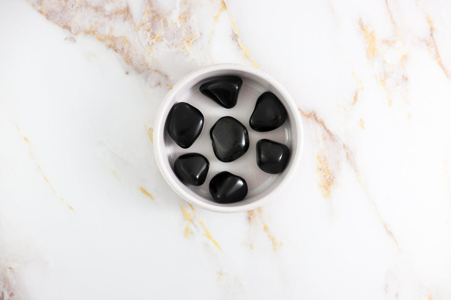 Pierre roulée en Obsidienne argentée